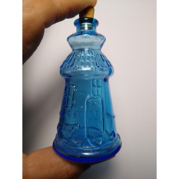 Vintage Wheaton 1971 Cape May Bitters Bottle - 3" Blue Glass, Rare Collectible - Picture 4 of 5